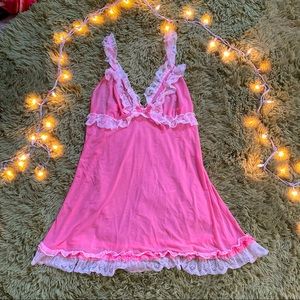 Pink Victoria’s Secret lingerie dress
